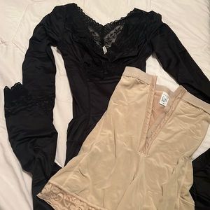 Black and beige shapewear